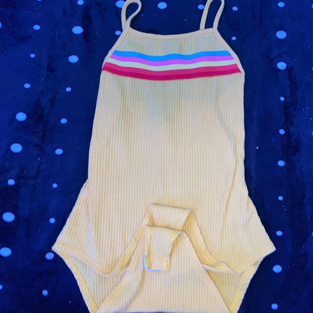 Forever 21 yellow LGBT Pride bodysuit